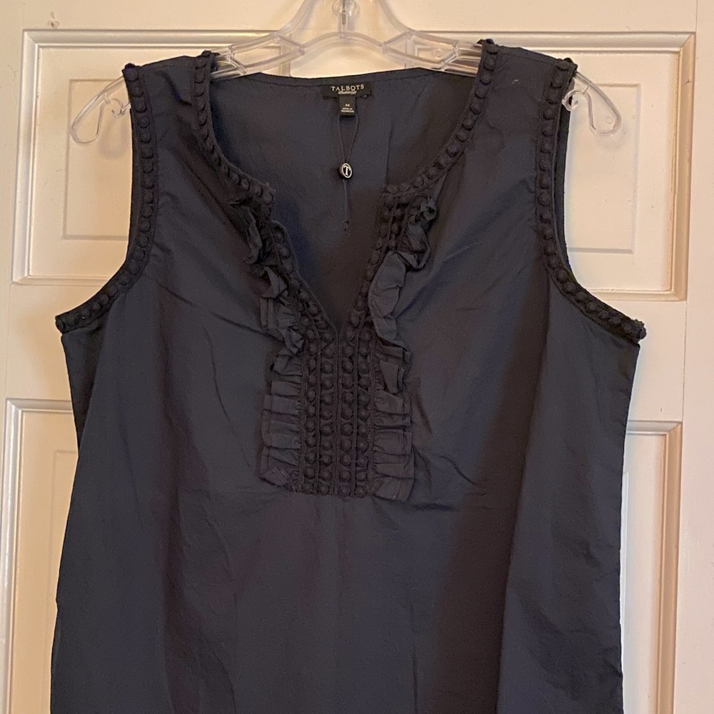 Talbots Sleeveless Navy Top